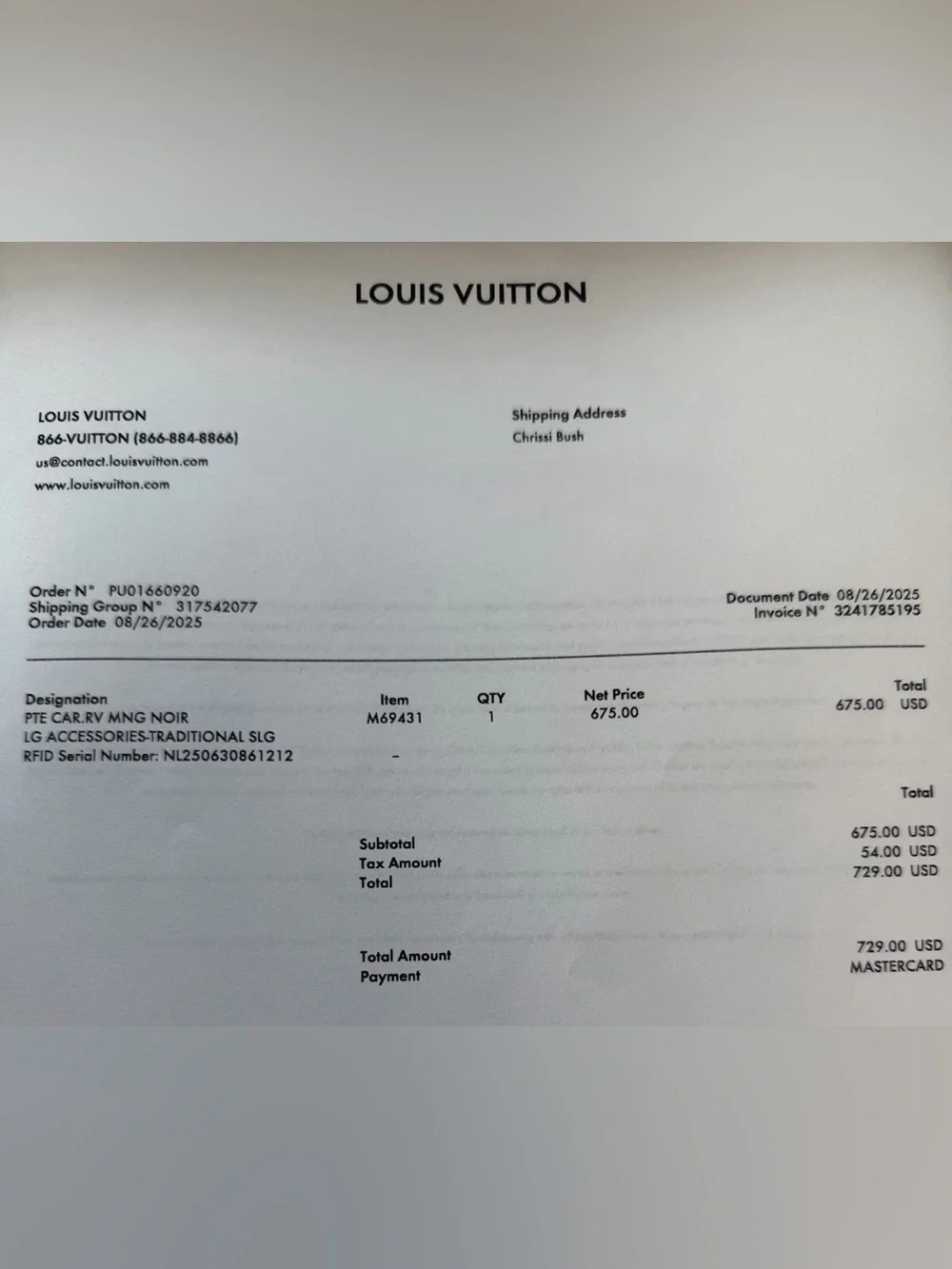 Louis Vuitton wallet